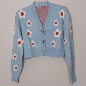 BAILEY ROSE Cropped Floral Cardigan,size S